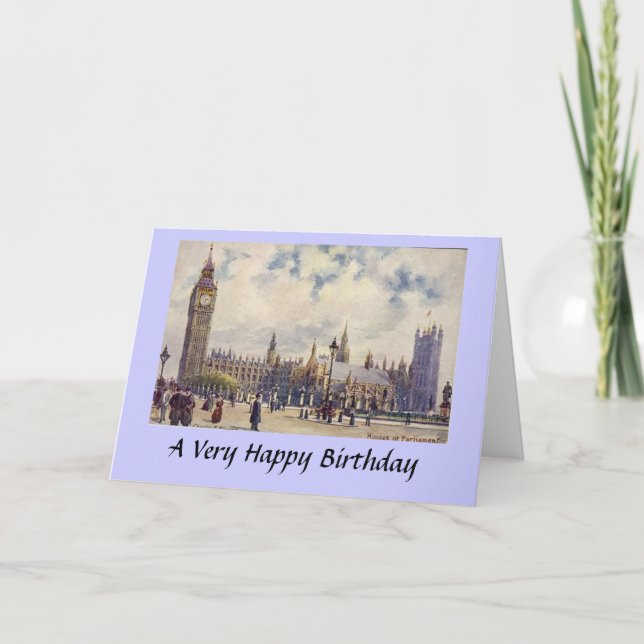 Tarjeta de cumpleaños - Londres, Cámara del Parlam (Anverso)