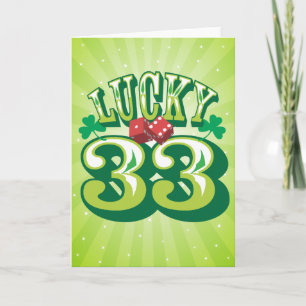 Tarjeta de cumpleaños Lucky 33