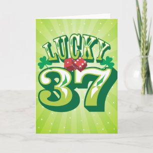 Tarjeta de cumpleaños Lucky 37