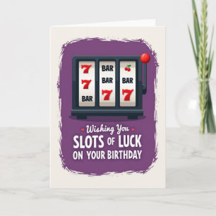 Tarjeta de cumpleaños Lucky Birthday Slots