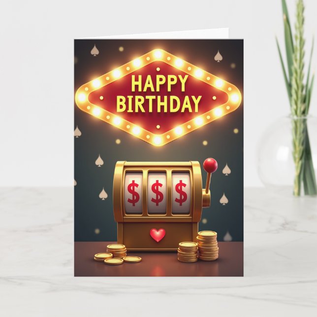 Tarjeta de cumpleaños Lucky Reel (Anverso)