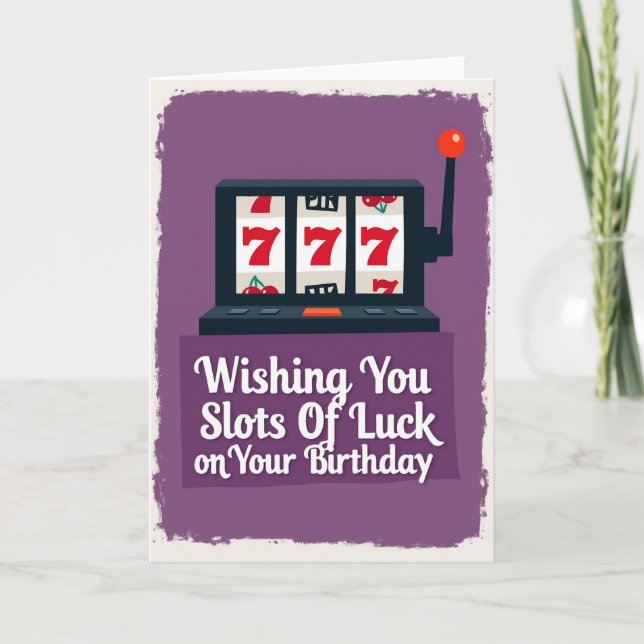 Tarjeta de cumpleaños Lucky Seven (Anverso)