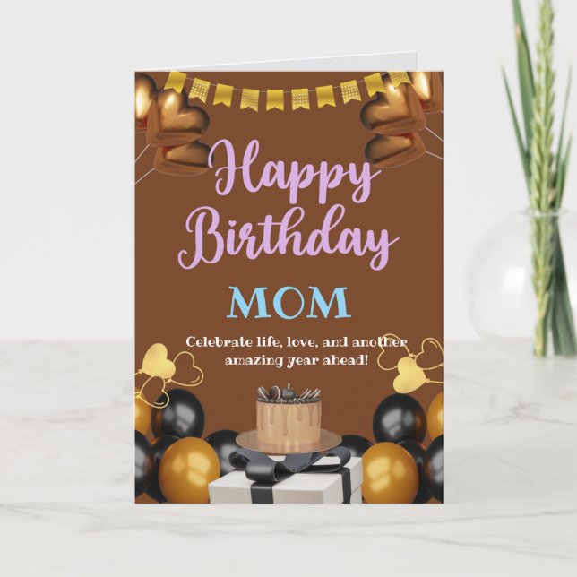 Tarjeta de cumpleaños luminosa y alegre (Anverso)