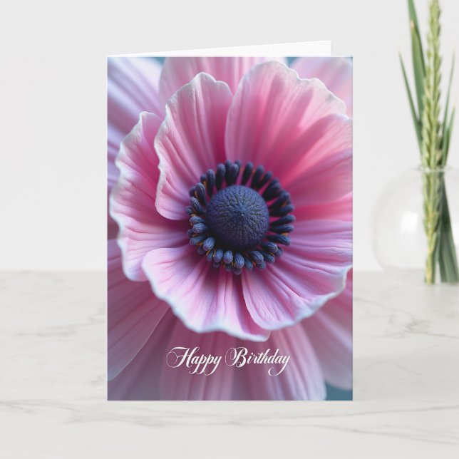 Tarjeta de cumpleaños Luminous Bloom (Anverso)