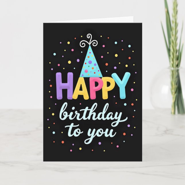 Tarjeta de cumpleaños Luminous Joy (Anverso)
