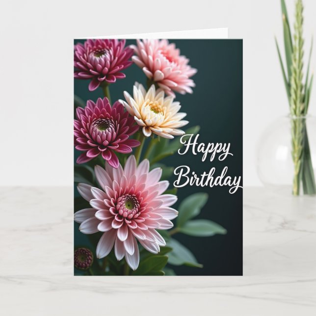 Tarjeta de cumpleaños Lush Bloom (Anverso)