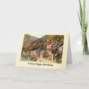 Tarjeta de cumpleaños - Lynmouth, Devon