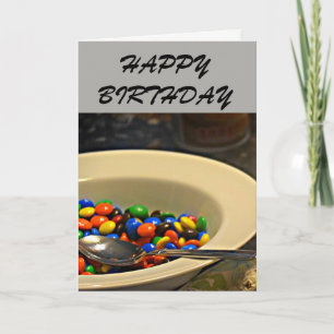 Tarjeta de cumpleaños M&M