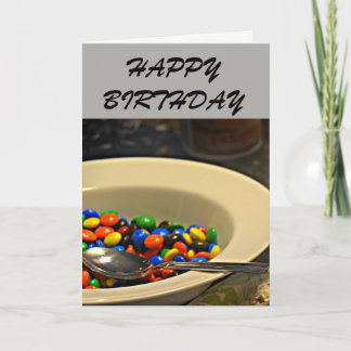 Tarjeta de cumpleaños M&M