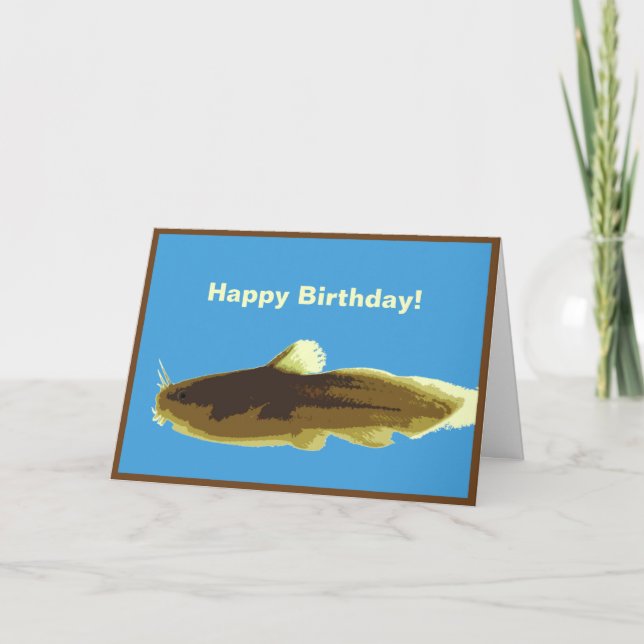 Tarjeta de cumpleaños Madtom Catfish (Anverso)