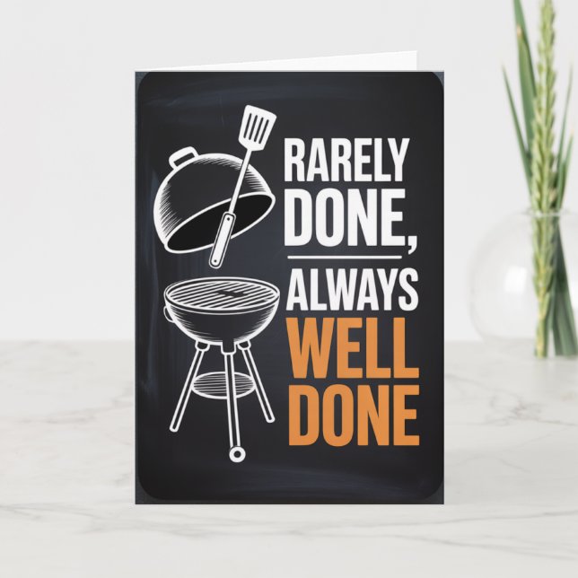 Tarjeta de cumpleaños 'Maestro de la Parrilla' par (Anverso)