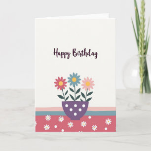 Tarjeta de cumpleaños Magenta Blossom