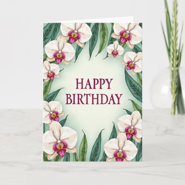 Tarjeta de cumpleaños Magenta Gold (Anverso)
