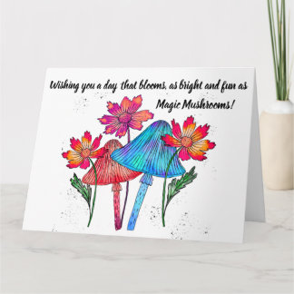 Tarjeta de cumpleaños Mágica Mushroom