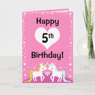 Tarjeta de cumpleaños mágica rosada adaptable del