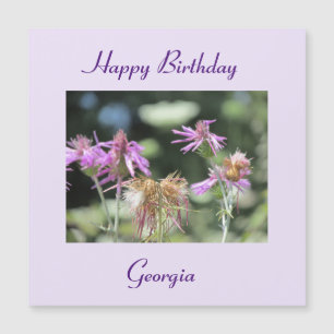 Tarjeta de cumpleaños magnética Corfu Lilac Wildfl