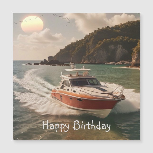 Tarjeta de cumpleaños magnética para motocicletas (Anverso)