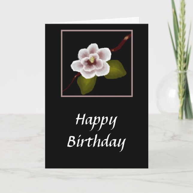 Tarjeta de cumpleaños Magnolia (impresión grande) (Anverso)