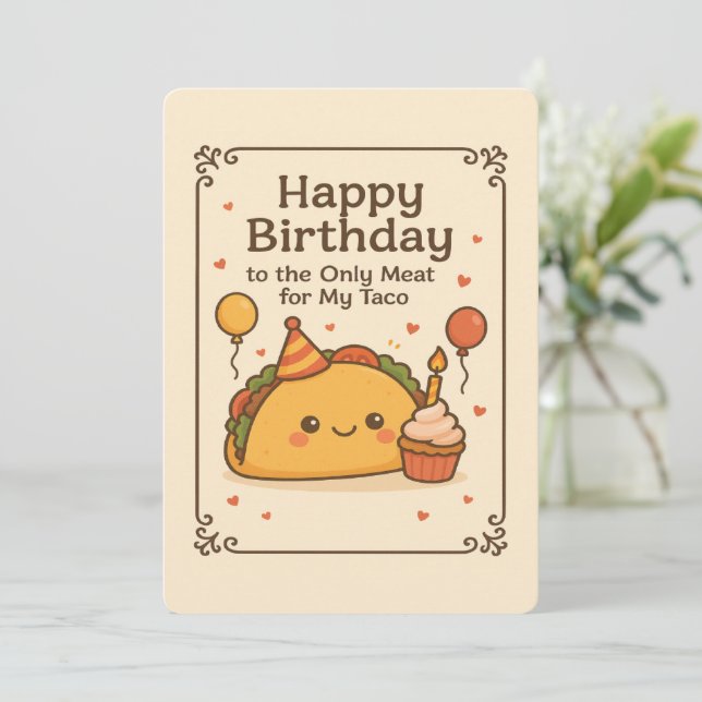 Tarjeta de cumpleaños mala, tarjeta de cumpleaños  (Anverso de pie)