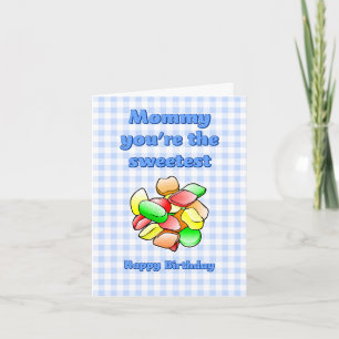 Tarjeta de cumpleaños Mamá eres el chicle de vino 