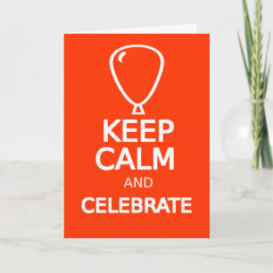 Tarjeta de cumpleaños mantener la calma
