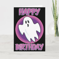 Tarjeta de cumpleaños maravillosa del fantasma