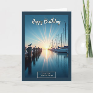 Tarjeta de cumpleaños Marina Card dorada