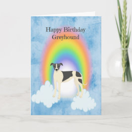 Tarjeta de cumpleaños mascota para un galgo con ar