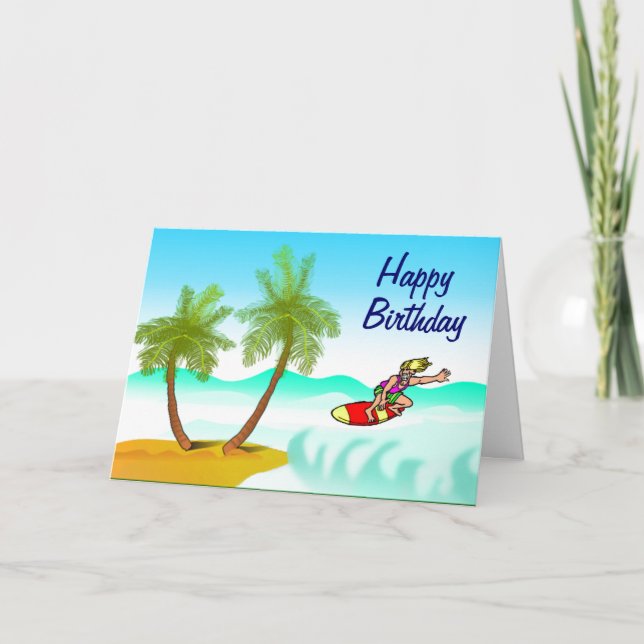 Tarjeta de cumpleaños masculina (Anverso)