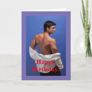 Tarjeta de cumpleaños masculina de 5" x 7" plegada