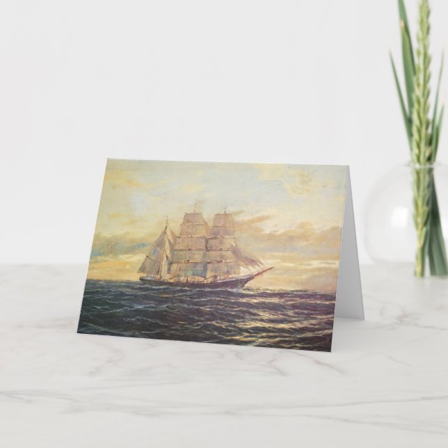 Tarjeta de cumpleaños Masculina de Sail Away (Anverso)