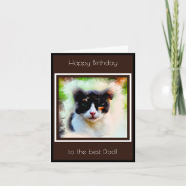 Tarjeta de cumpleaños masculina del gato