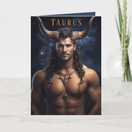 Tarjeta de cumpleaños masculina Taurus