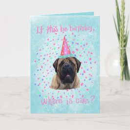 Tarjeta de cumpleaños Mastiff en inglés