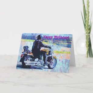 Tarjeta de cumpleaños "Mature" para motociclistas