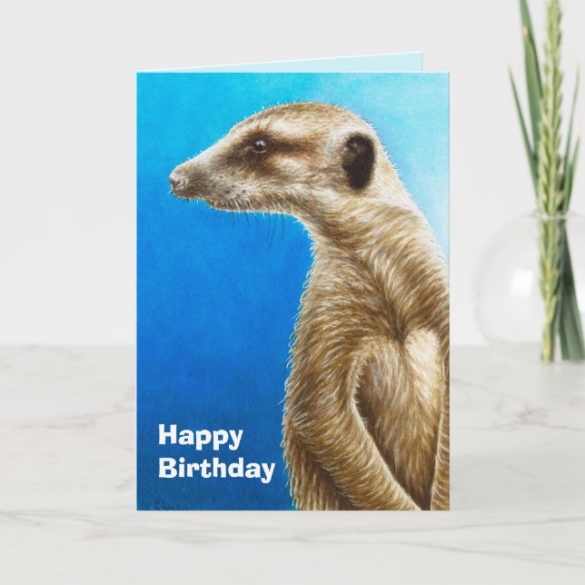 Tarjeta de cumpleaños Meerkat (Anverso)