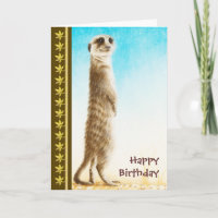 Tarjeta de cumpleaños Meerkat