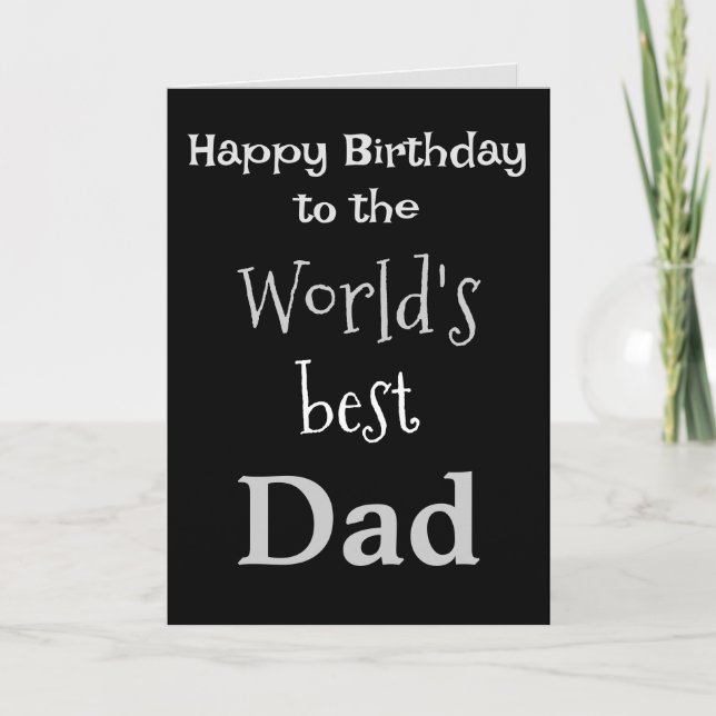 Tarjeta de cumpleaños mejor para papá del mundo (Anverso)