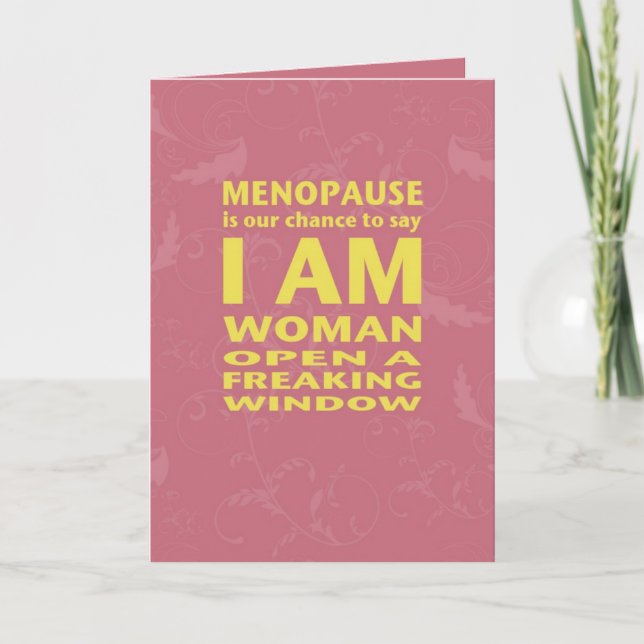 Tarjeta de cumpleaños Menopause (Anverso)