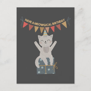 Tarjeta de cumpleaños Meowgical