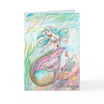 Tarjeta de cumpleaños Mermaid
