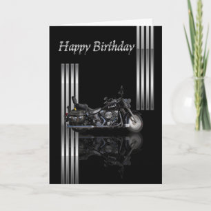 Tarjeta de cumpleaños Metálica para motocicleta