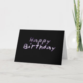 Tarjeta de cumpleaños metalizado líquida