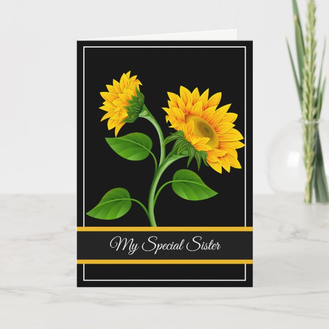 Tarjeta de cumpleaños - Mi hermana especial (Anverso)