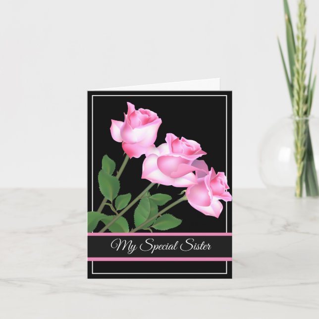 Tarjeta de cumpleaños - Mi hermana especial (Anverso)