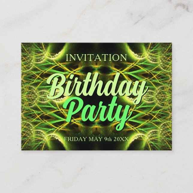 Tarjeta de cumpleaños mini tarjeta de invitación (Anverso)