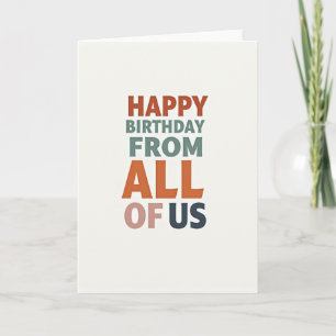 Tarjeta de cumpleaños Minimalist Text Collective