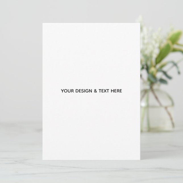 Tarjeta de cumpleaños minimalista blanca para herm (Anverso de pie)