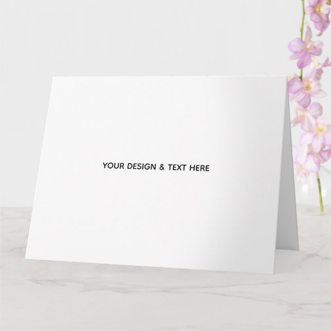 Tarjeta de cumpleaños minimalista blanca para herm (Orquídea)