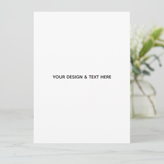 Tarjeta de cumpleaños minimalista blanca para herm (Anverso de pie)